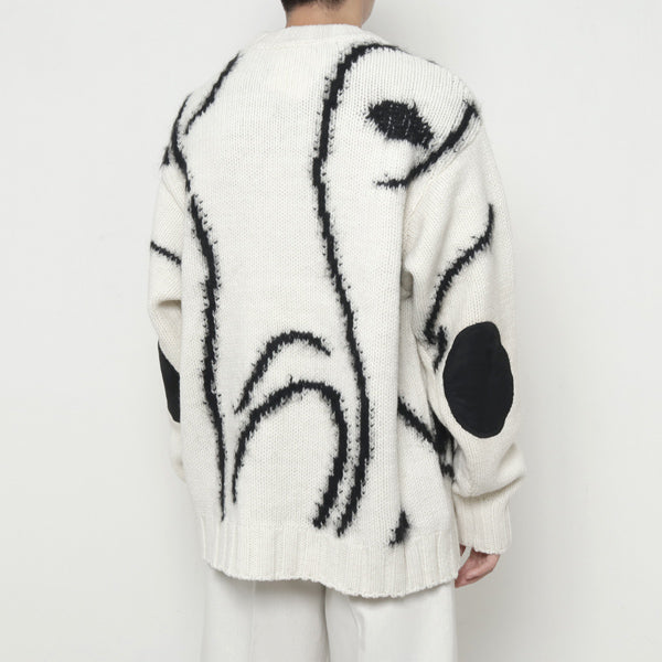 INTARSIA C/N KNIT - Hand Drowing By Tsuchida Ayumi