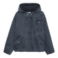 BLACK DENIM ZIP PARKA