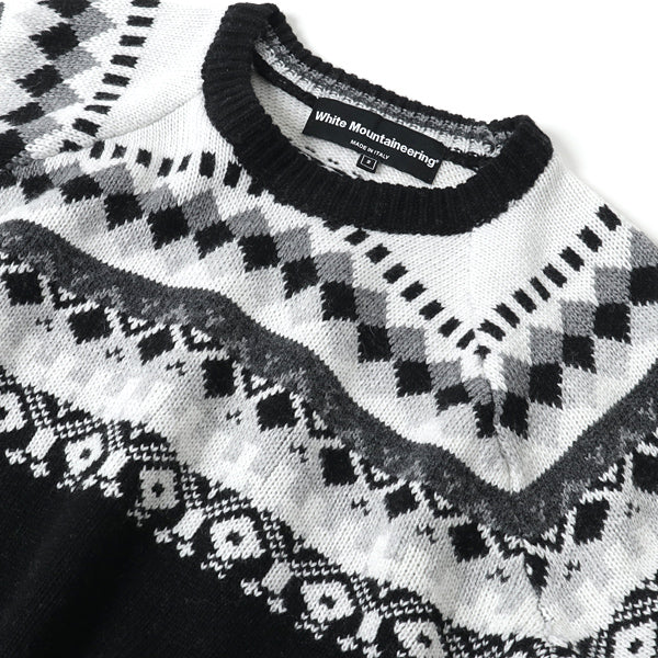 NORDIC PATTERN CREWNECK KNIT