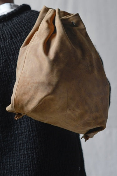 PRIMITIVE LEATHER KNAP SACK