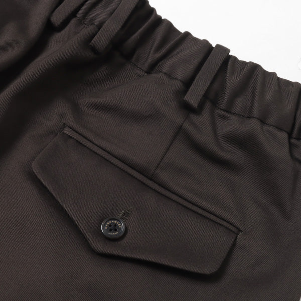 PLEATED WIDE TROUSERS ORGANIC COTTON TWILL