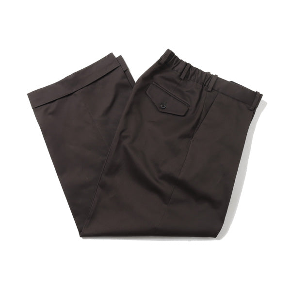 PLEATED WIDE TROUSERS ORGANIC COTTON TWILL