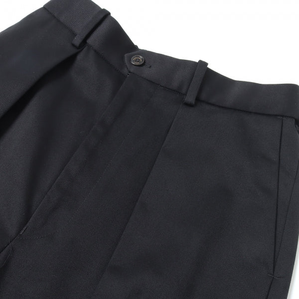 PLEATED WIDE TROUSERS ORGANIC COTTON TWILL