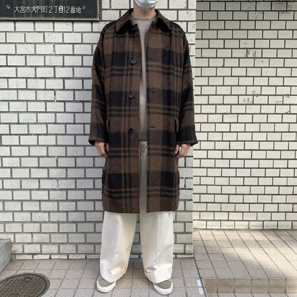 RAGLAN MAC COAT NATURAL COLOR ALPACA STOLE CLOTH