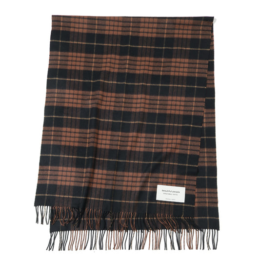 johnstons×bp cashmere stole(BROWN)