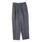 FRONT PLEATED PEGTOP WOOL DOBBY STRIPE
