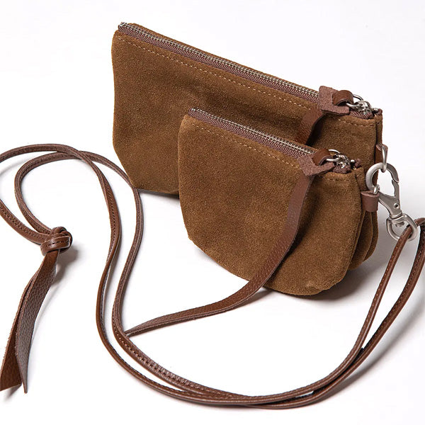 PAIR CASE COW SUEDE WITH STRAP