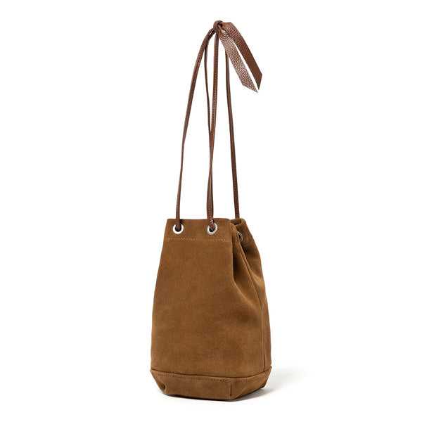 DRAWSTRING POUCH COW SUEDE