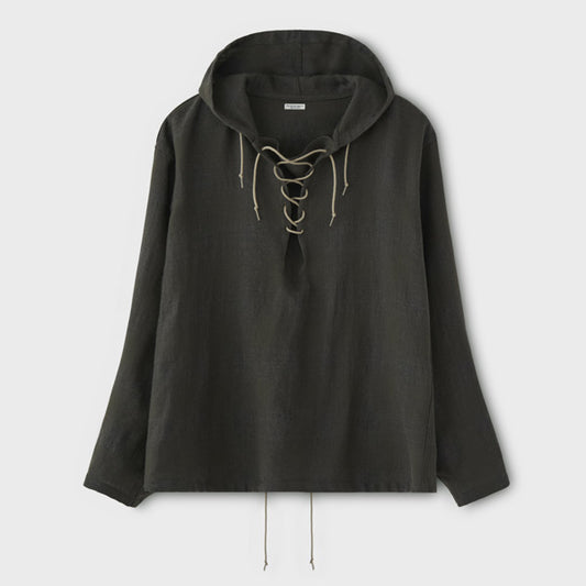 RACE UP HOODED SHIRT