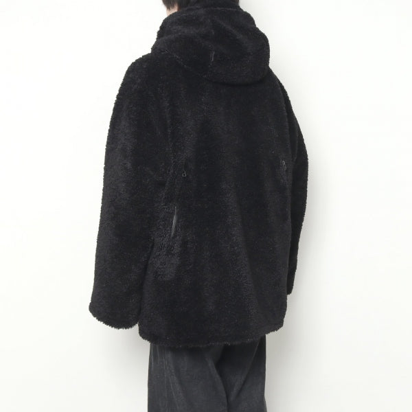 Zipped Coat - Poly Curl Fur