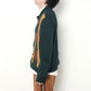 FAUX SUEDE SUEDE RASTA KNIT CARDIGAN