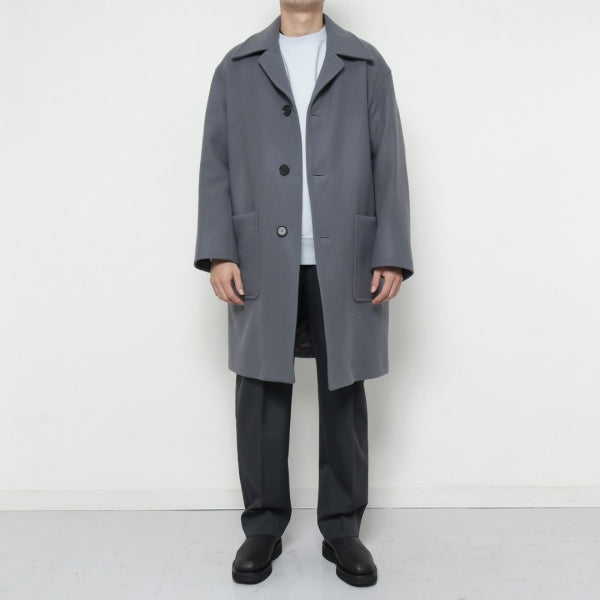 DOUBLE CLOTH LIGHT MELTON SOUTIEN COLLAR COAT