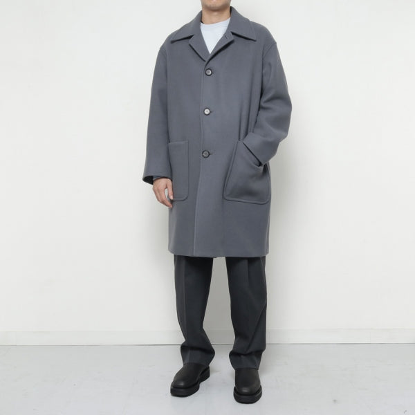 DOUBLE CLOTH LIGHT MELTON SOUTIEN COLLAR COAT (A21AC02LM