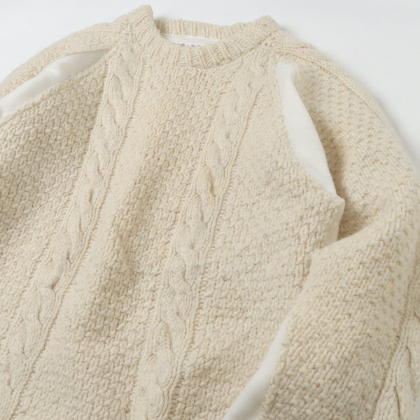 Fisherman Sweater - Covered Sweater OFF WHITE