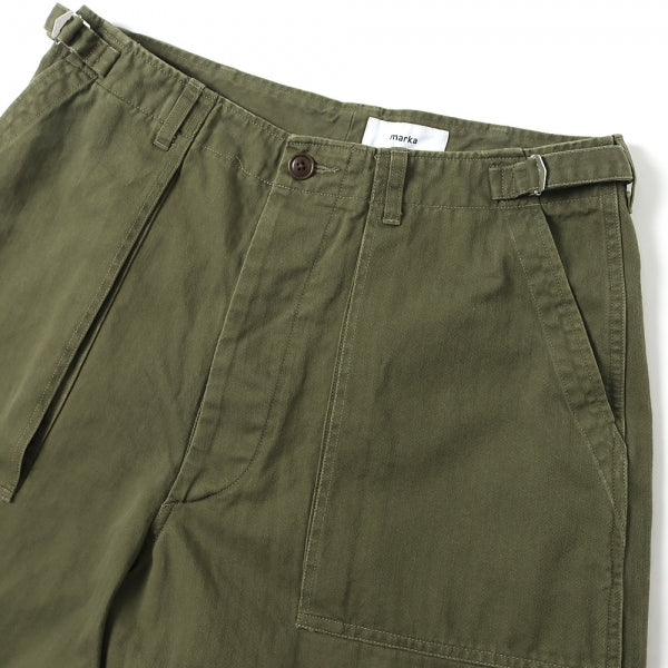 UTILITY PANTS WIDE ORGANIC COTTON HERRINGBONE