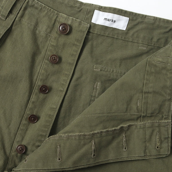 UTILITY PANTS WIDE ORGANIC COTTON HERRINGBONE