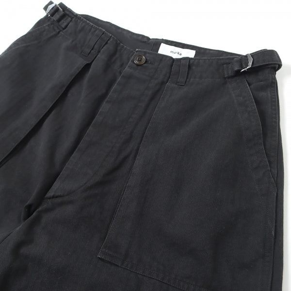 UTILITY PANTS WIDE ORGANIC COTTON HERRINGBONE