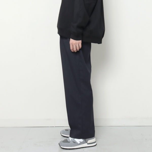 Two-tuck Wide Tapered Pants(T/Rストライプ)