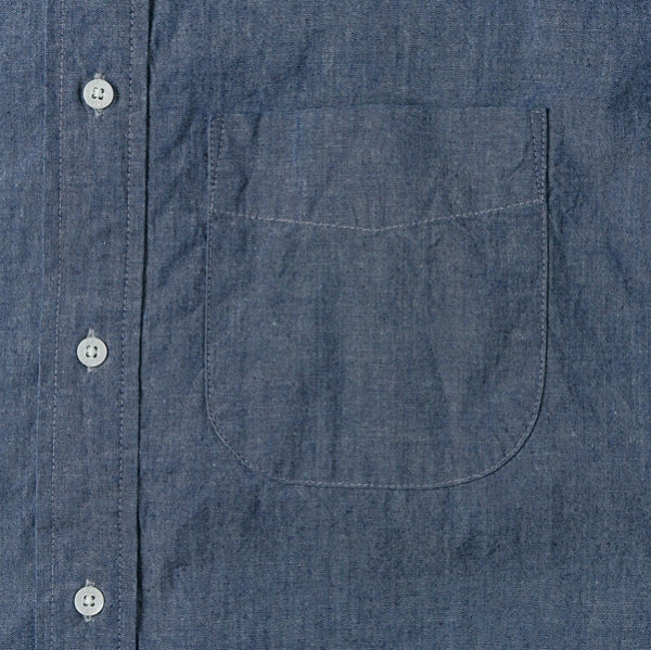 CLASSIC BAND COLLAR SELVEDGE CHAMBRAY