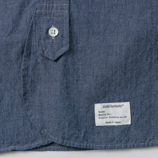 CLASSIC BAND COLLAR SELVEDGE CHAMBRAY