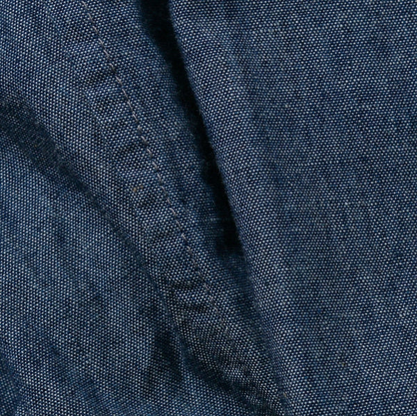 CLASSIC BAND COLLAR SELVEDGE CHAMBRAY