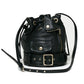 beautiful people shrink leather drawstring bag