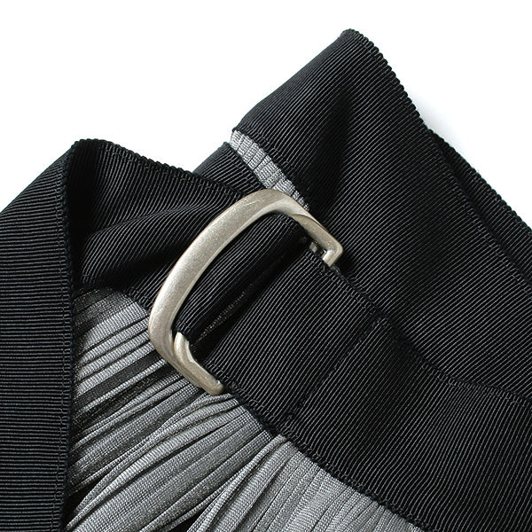 metalic jersey pleats wrap skirt