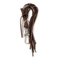 COW LEATHER TASSEL KEY RING