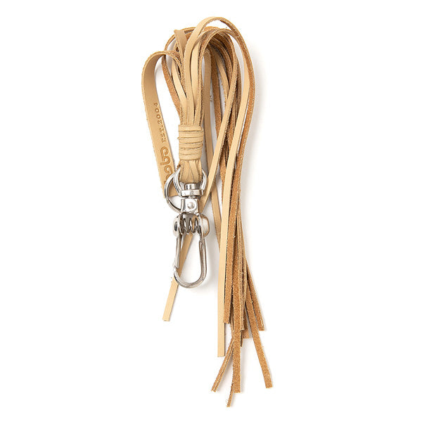 COW LEATHER TASSEL KEY RING