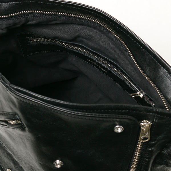 shrink leather shoulder bag