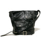 shrink leather shoulder bag