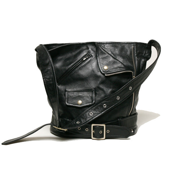 shrink leather shoulder bag