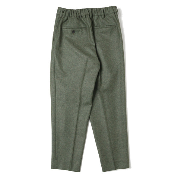 FRONT PLEATS PEGTOP ORGANIC WOOL JAPAN FLANNEL (A19C-05PT01C