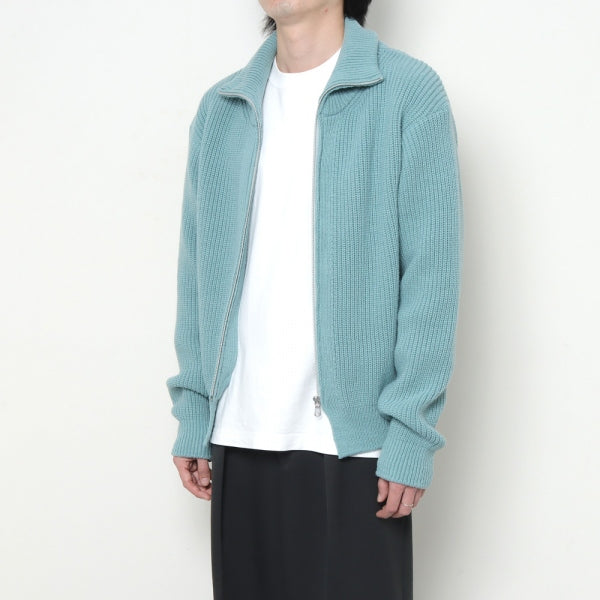 カラーはブラックサイズは3ですALLEGE 22AW RIB ZIP KNIT BLOUSON