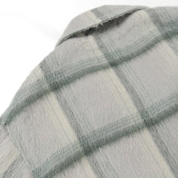 SURI ALPACA SHAGGY CHECK BLOUSON (A20AB01AS) | AURALEE