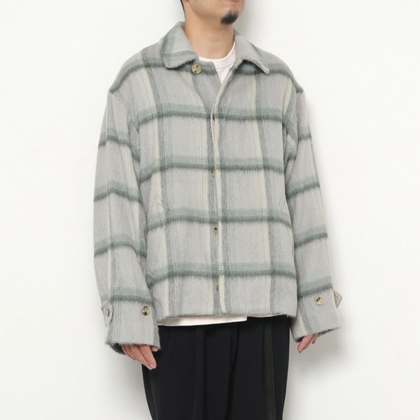 SURI ALPACA SHAGGY CHECK BLOUSON