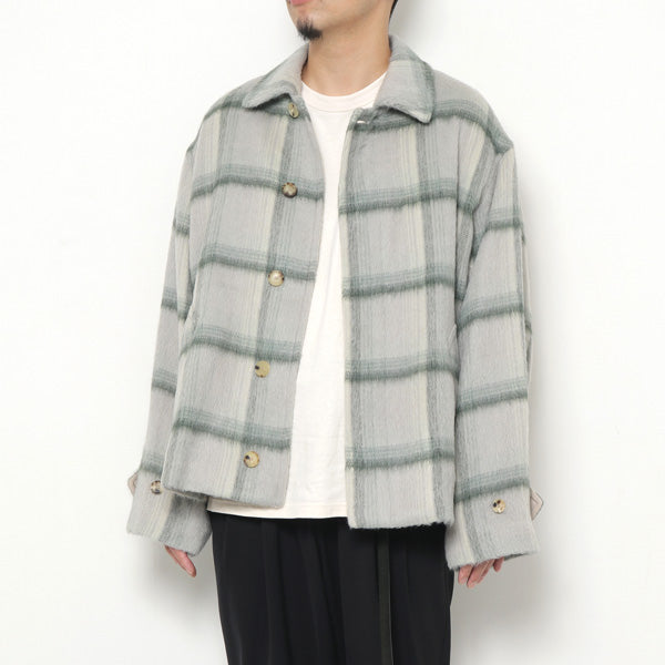 SURI ALPACA SHAGGY CHECK BLOUSON