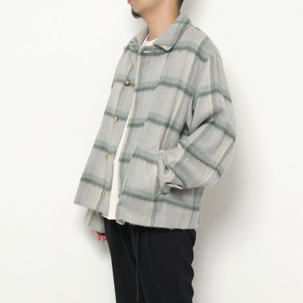 SURI ALPACA SHAGGY CHECK BLOUSON
