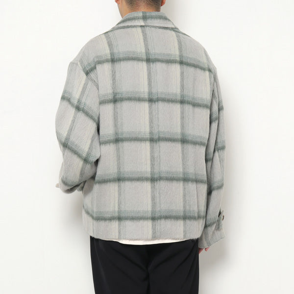 SURI ALPACA SHAGGY CHECK BLOUSON