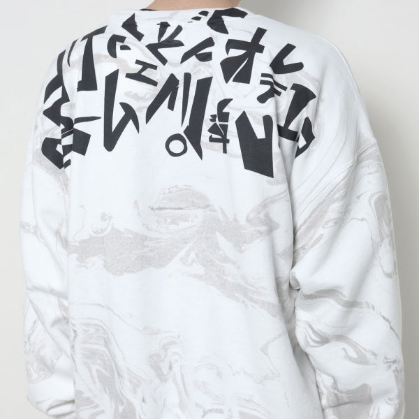 WABI SABI CREW NECK SWEAT -Marble Dye -