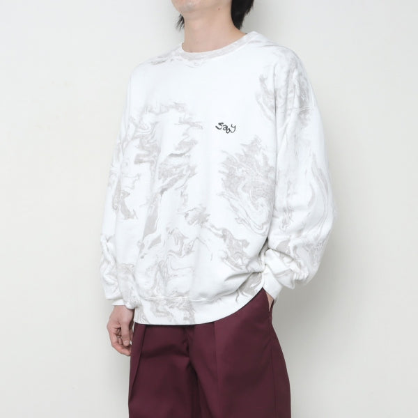 WABI SABI CREW NECK SWEAT -Marble Dye -