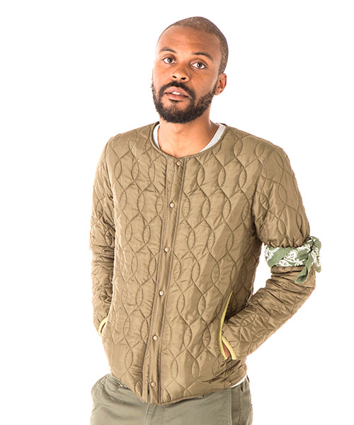 Collarless Quilted Inner Jacket