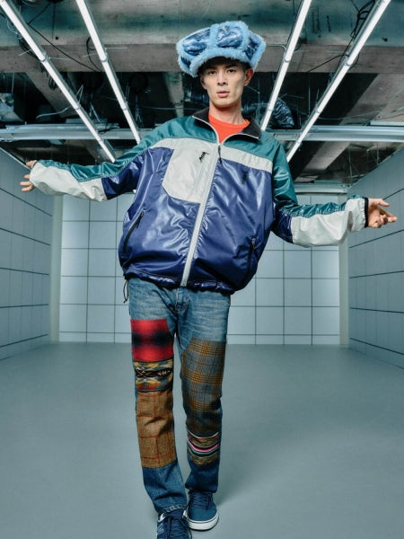 綿デニム×多素材MIX Levi's PENDLETONトリプルネーム P203 JUNYA WATANABE MAN PENDLETON 多素材MIXパンツ