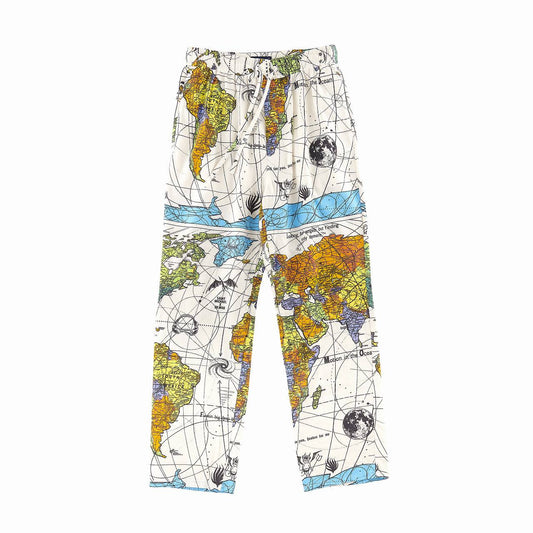 DW-PAJAMA PNT/WORLD MAP/WHITE