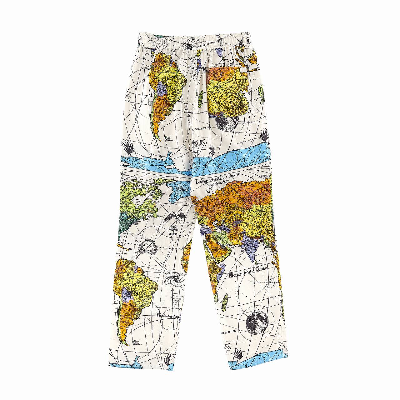 DW-PAJAMA PNT/WORLD MAP/WHITE