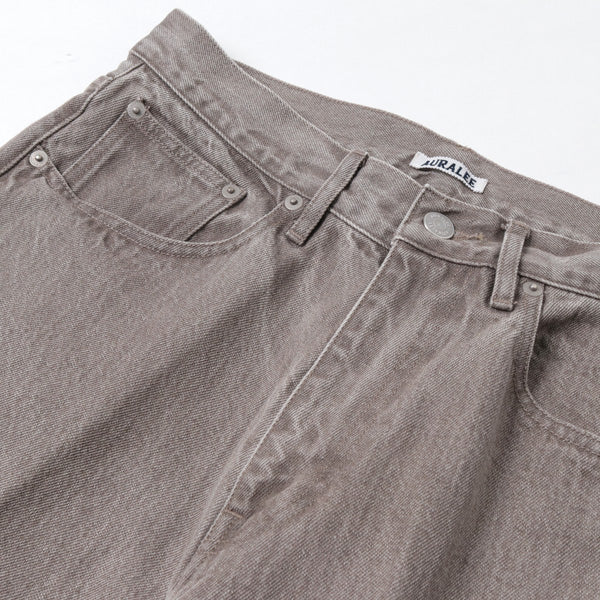 HARD TWIST FADED BROWN DENIM 5P PANTS