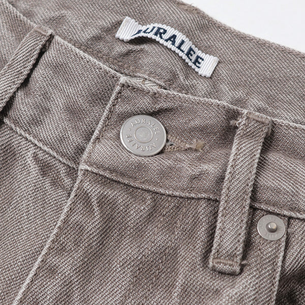 HARD TWIST FADED BROWN DENIM 5P PANTS