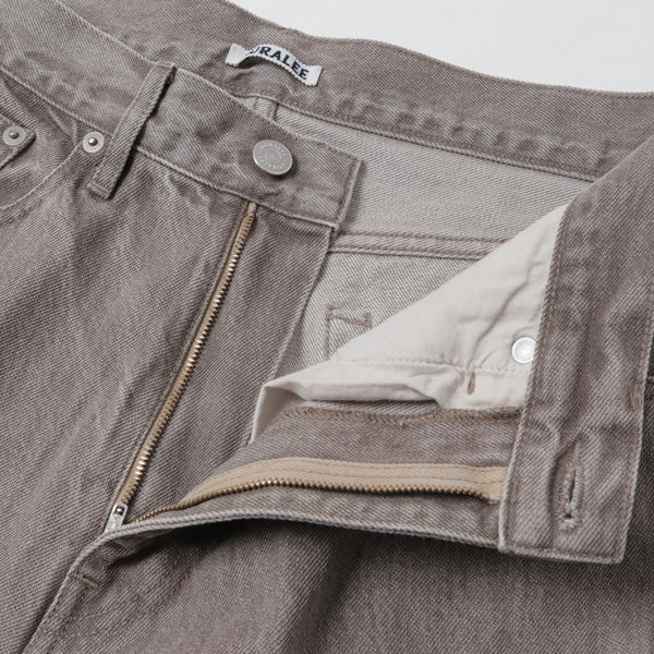 HARD TWIST FADED BROWN DENIM 5P PANTS