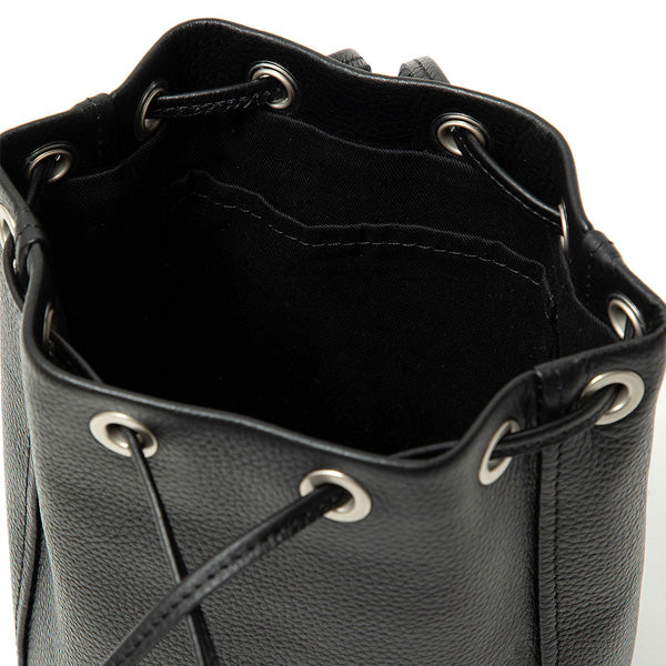 DRAWSTRING POUCH SHRINK LEATHER