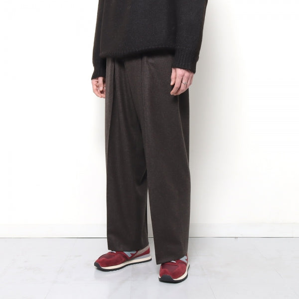 One-tuck Wide Tapered Pants(杢ウール)